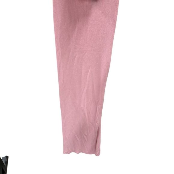 New Aya Muse Edo Halterneck Draped Maxi Dress S Light Pink - Picture 5 of 10